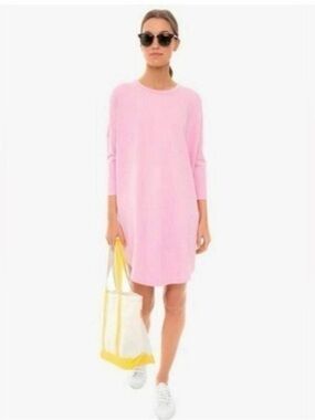 Pomander Place Pink Long-Sleeve Mini Knit Dress